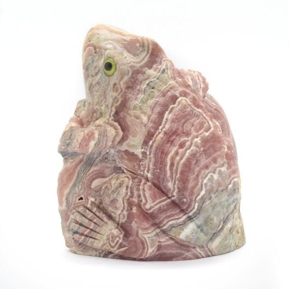 Sapo tallado en Rodocrosita