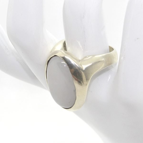 Anillos de Ónix Blanco modernos engarce en plata 925. - Imagen 5