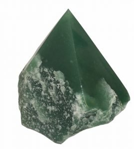 Piedra de Cuarzo Verde en punta natural