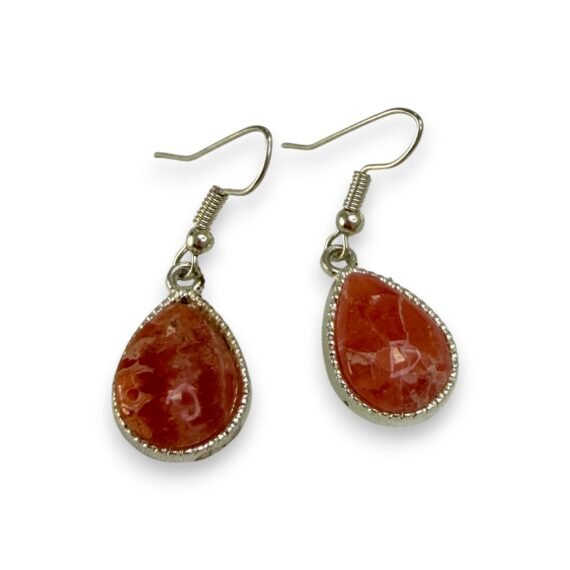 Aros colgantes Rodocrosita gotas