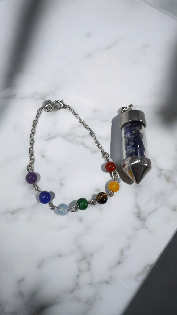 Péndulo siete chakras tres en uno