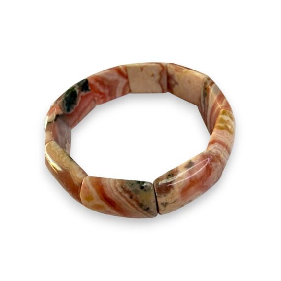 Pulsera de Rodocrosita con cabujones