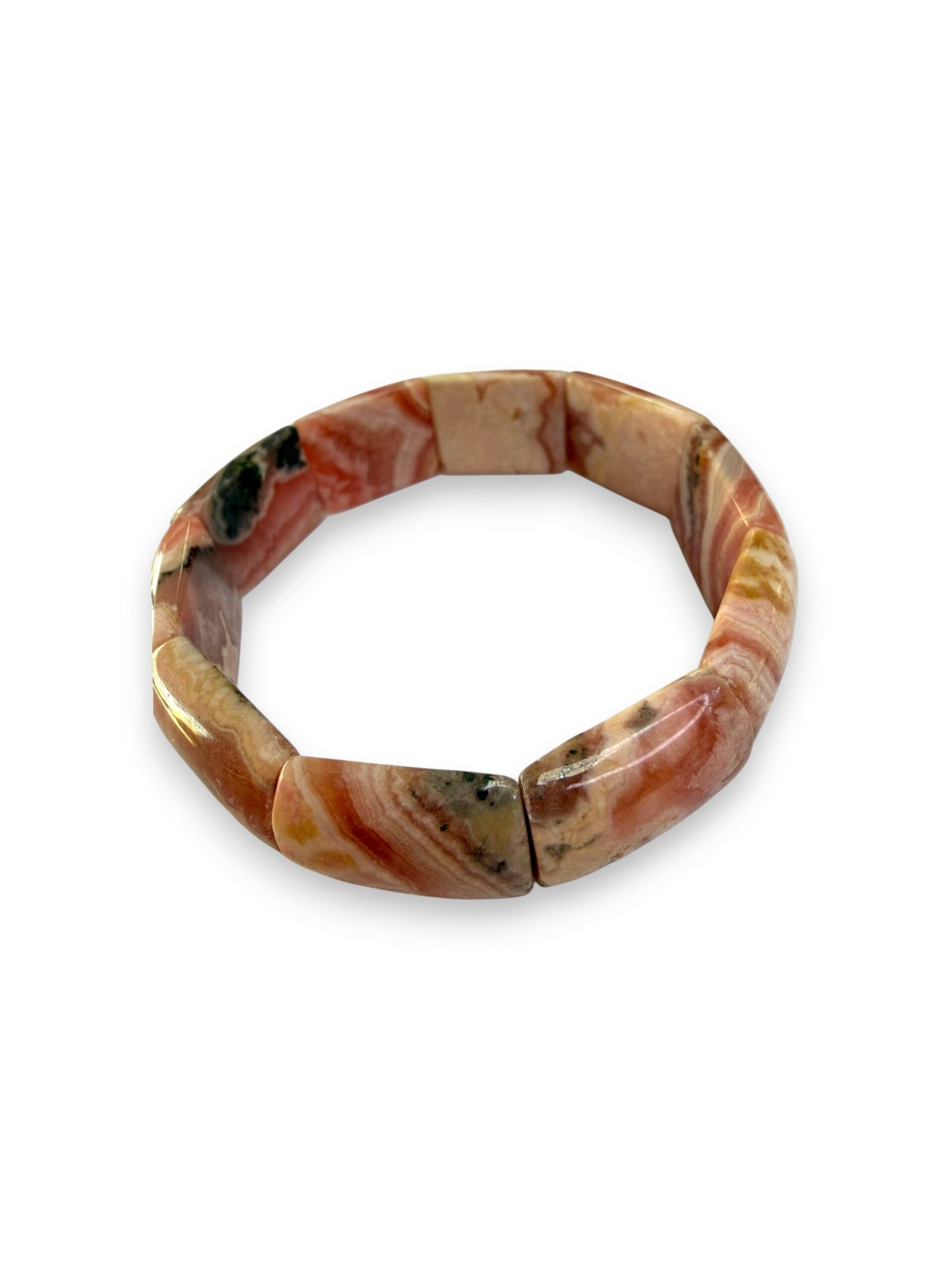 Pulsera de Rodocrosita con cabujones