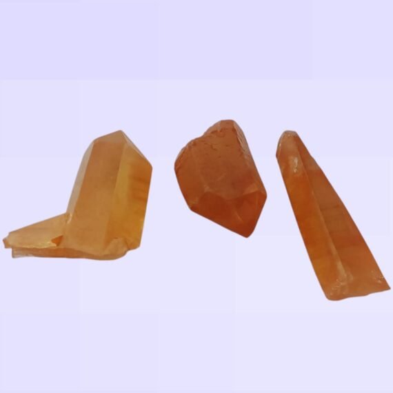 Punta cuarzo mandarina natural