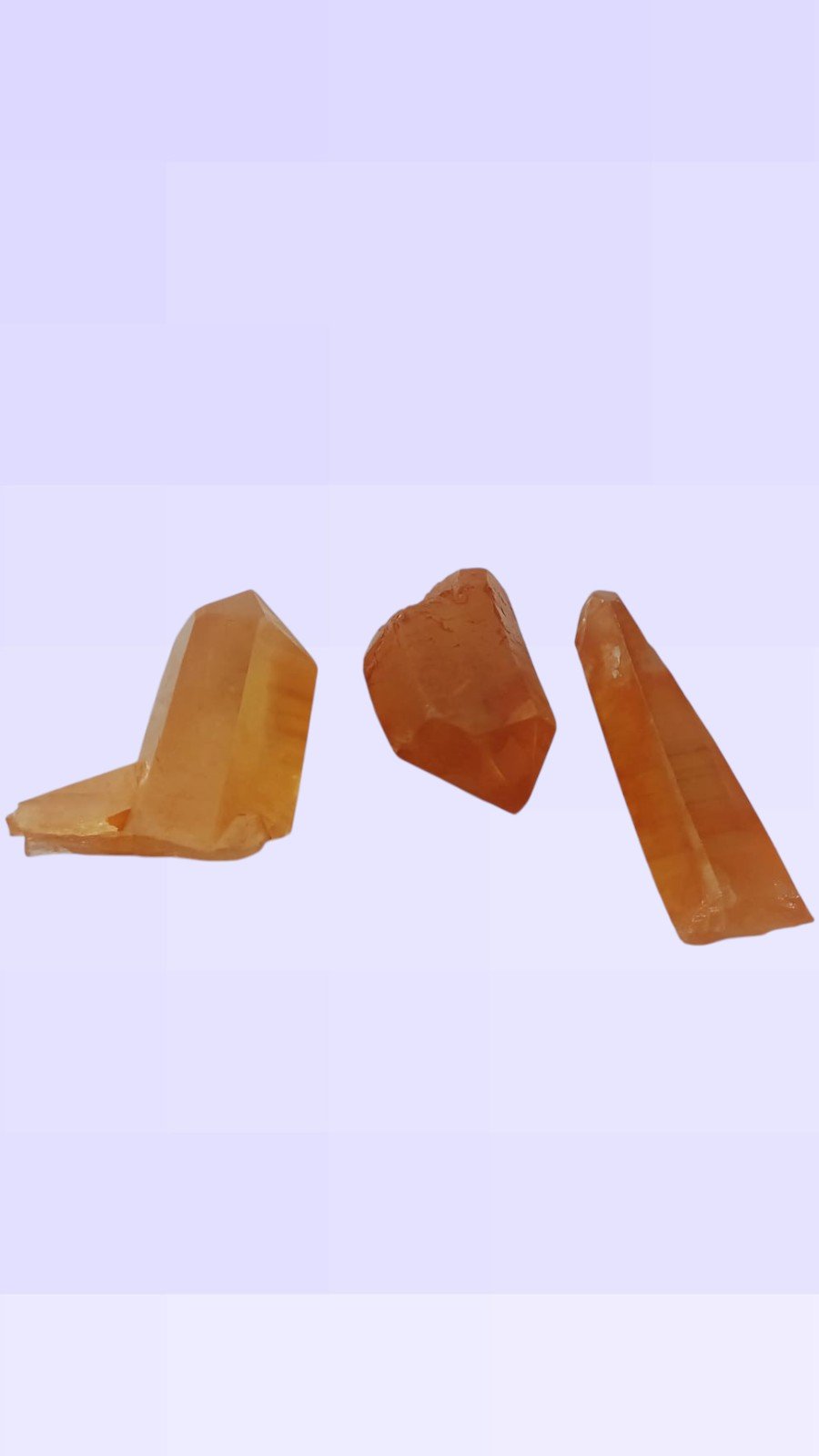 Punta cuarzo mandarina natural