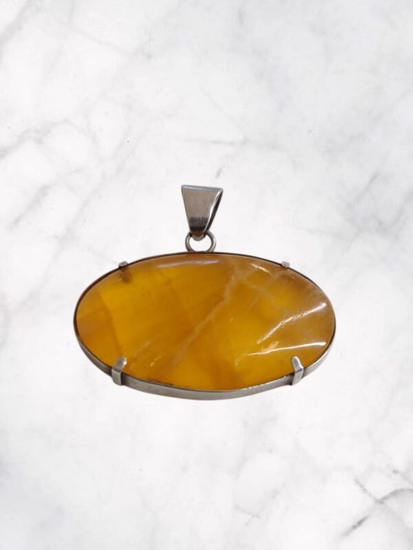 dije de onix amarillo con plata
