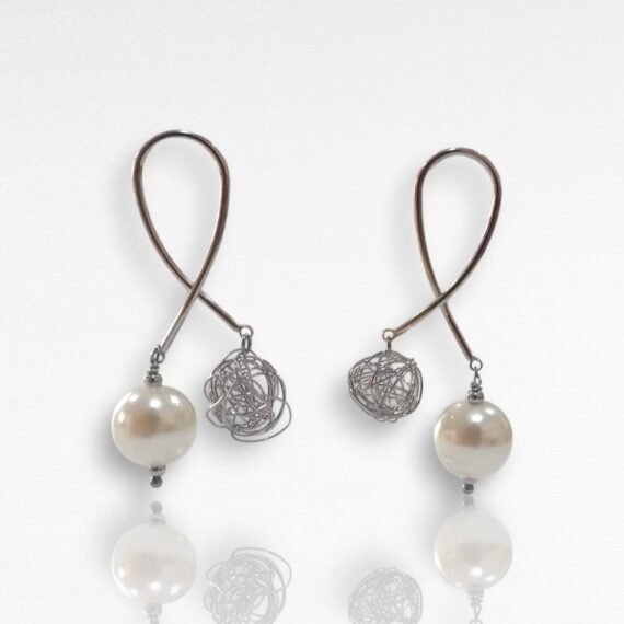 Aros minimalista de perla