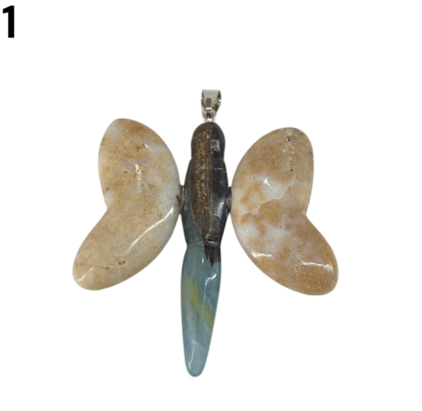 dije mariposas en piedras naturales