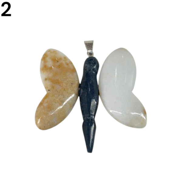 dije mariposas en piedras naturales
