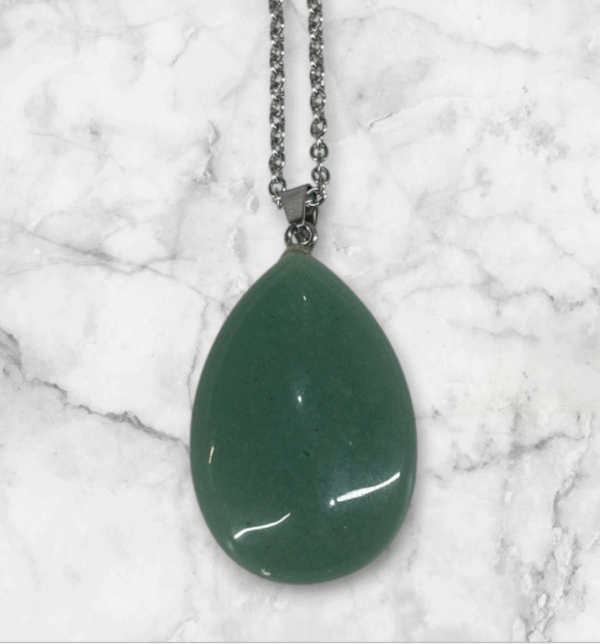 dije gota de cuarzo verde