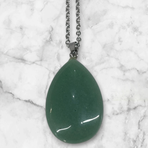 dije gota de cuarzo verde