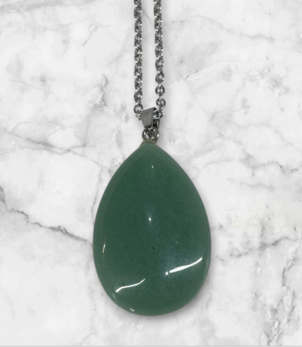 dije gota de cuarzo verde