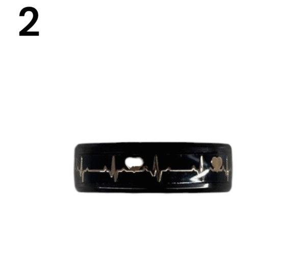 Anillo de las emociones de acero negro metalizado
