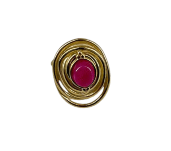 Anillos espiral con piedra cental