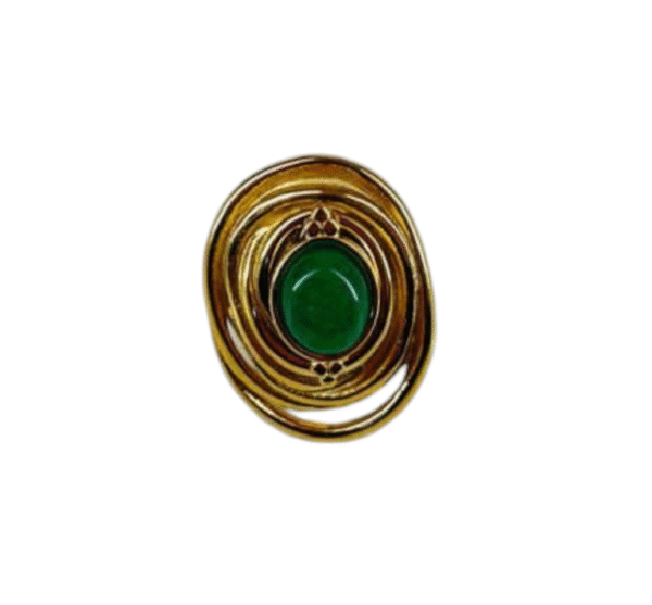 Anillos espiral con piedra cental