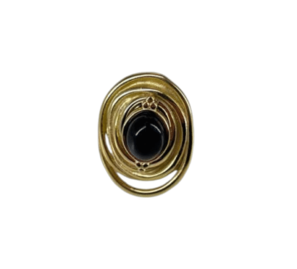 Anillos espiral con piedra cental