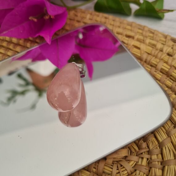 Dije gota de Cuarzo Rosa