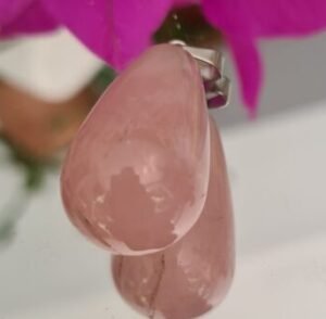 Dije gota de Cuarzo Rosa