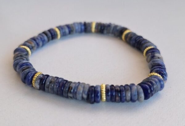 Pulseras de Lapizlazuli pastillitass elasticas