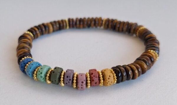 Pulseras de Ojo de Tigre pastillitass elasticas