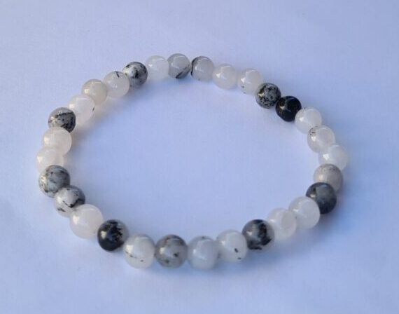 Pulsera de Cuarzo Turmalinado en bolitas