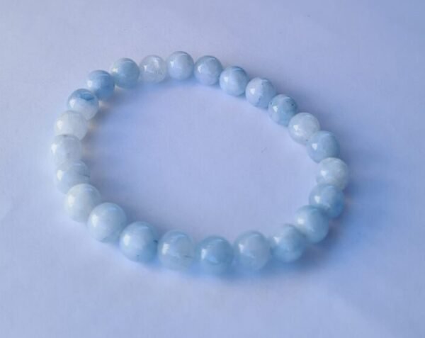 Pulsera de Aguamarina bolitas
