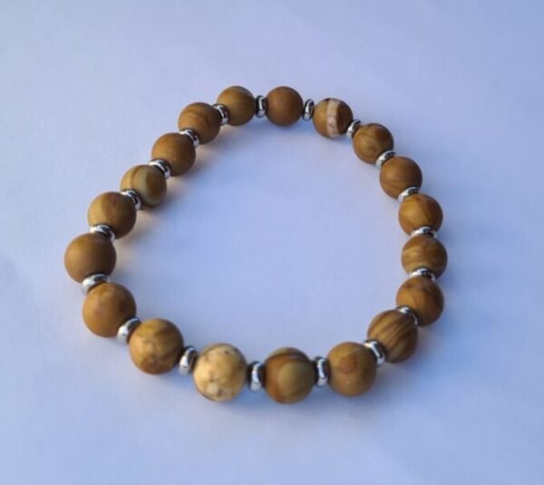 Pulsera de Jaspe madera en bolitas