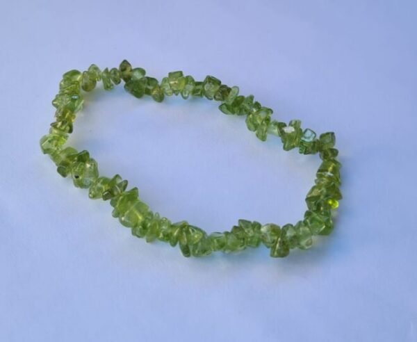 Pulsera de escalla Peridoto elastizada
