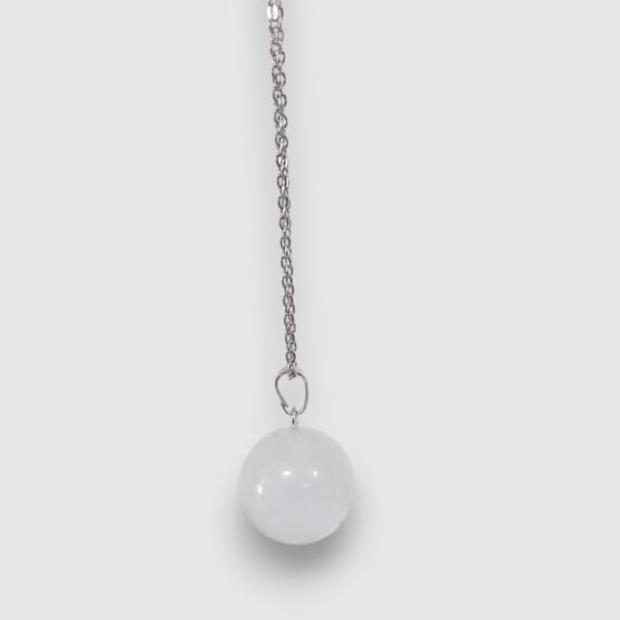 Dije de Cuarzo Blanco esfera