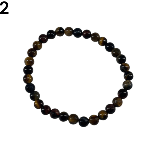 Pulsera Ojos de Tigre con bolitas elastizada