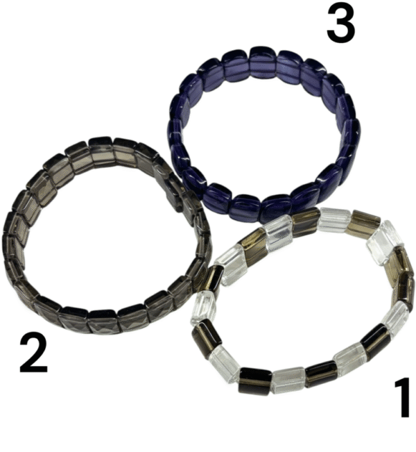 Pulsera de cristal con cabujones facetados