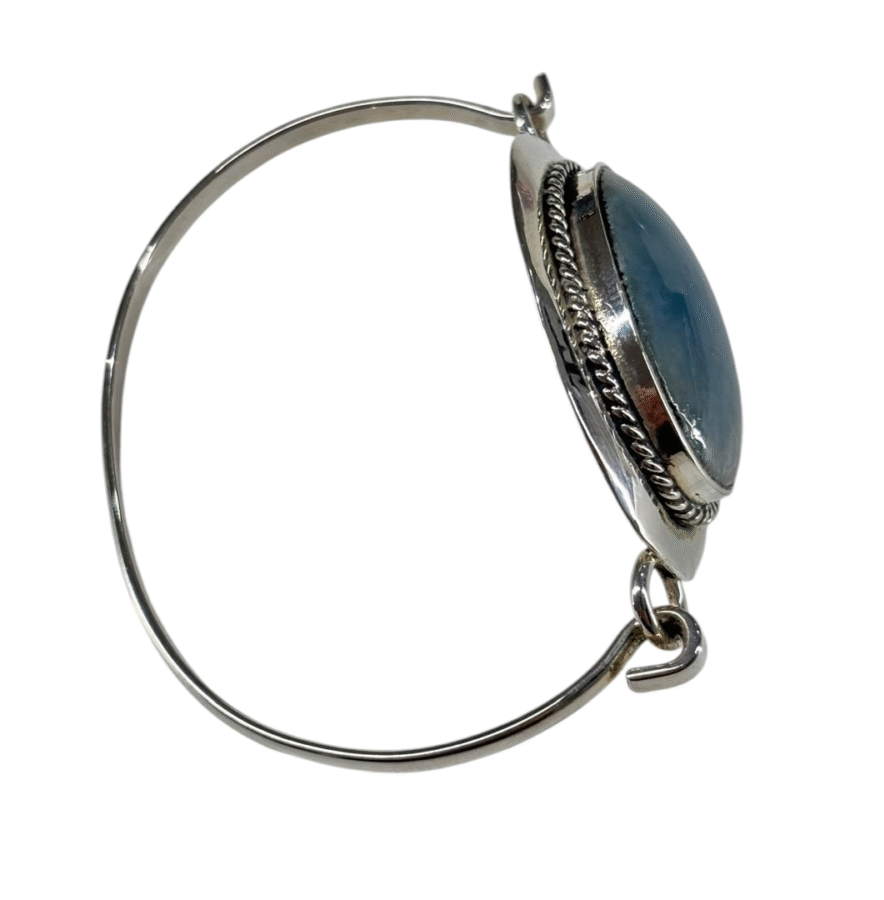 Pulsera de Ónix Cielo de alpaca con baño de plata