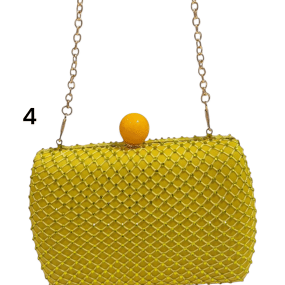 Cartera con Cristales Amarilla