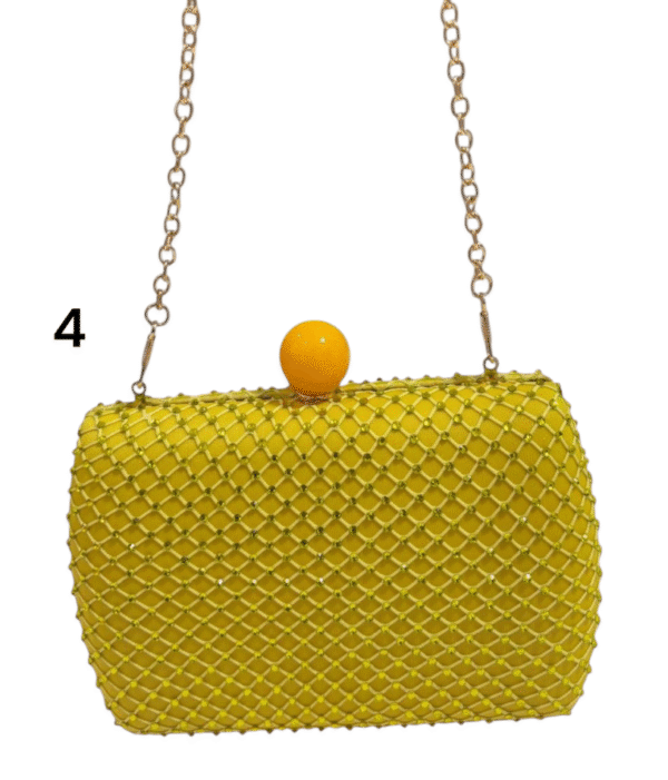 Cartera con Cristales Amarilla