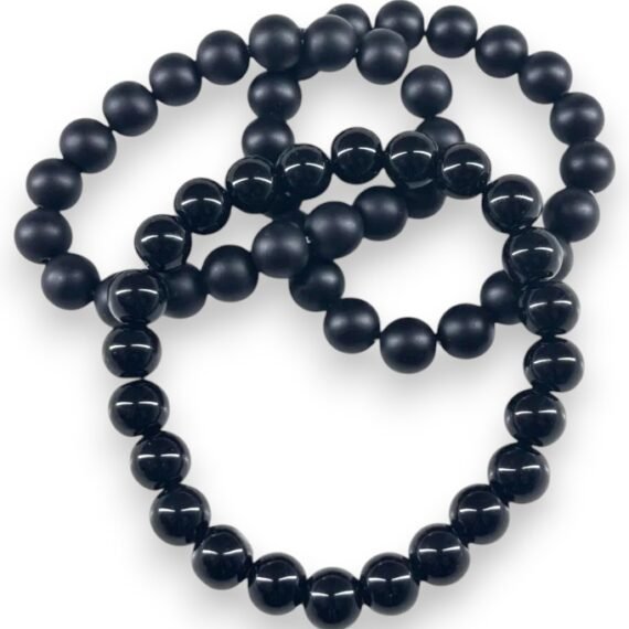 Pulsera elastizada de ónix negro