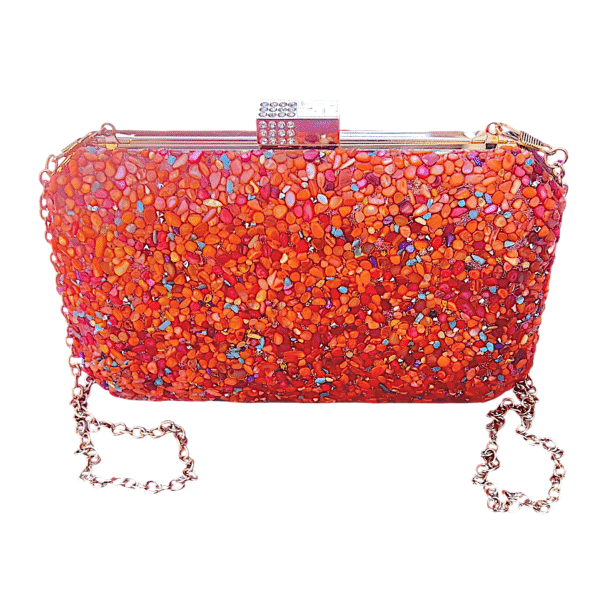 Cartera con Cristales Naranja