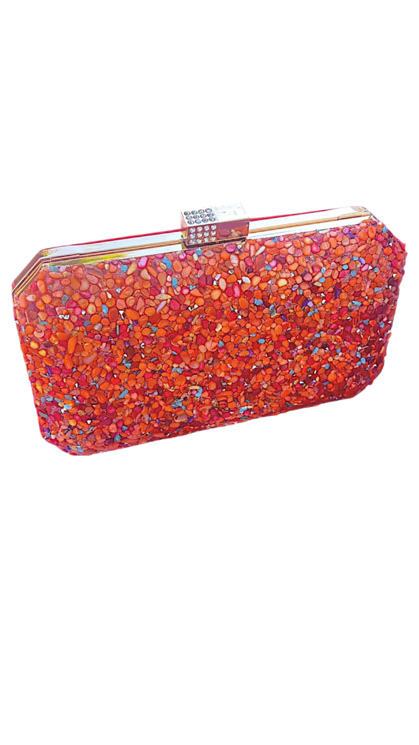 Cartera con Cristales Naranja