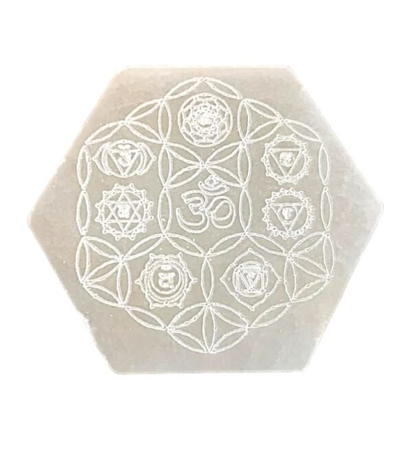 Cargadores de Selenita siete chakras