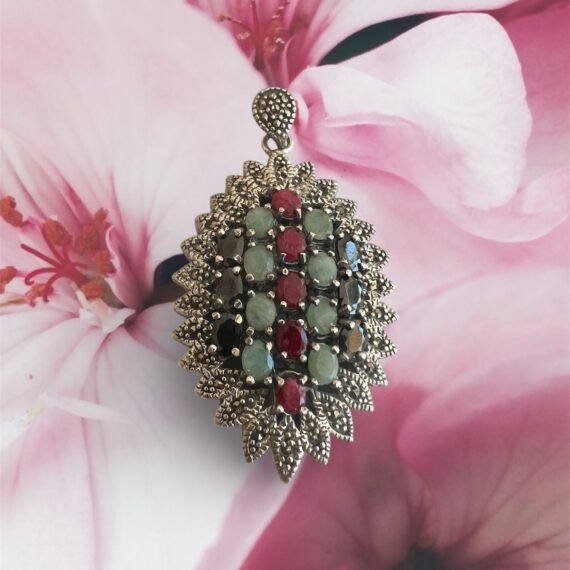 Colgante Delujo Multipiedras Multifacetadas