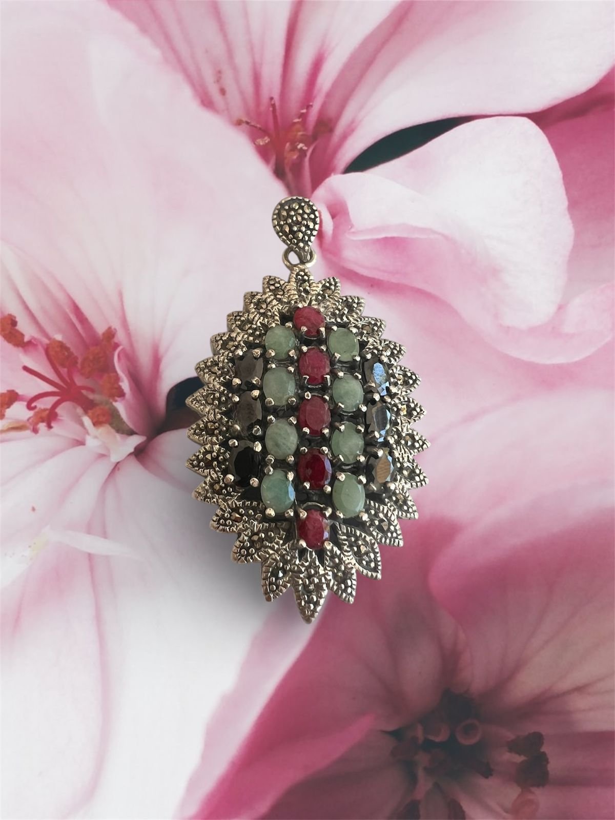 Colgante Delujo Multipiedras Multifacetadas