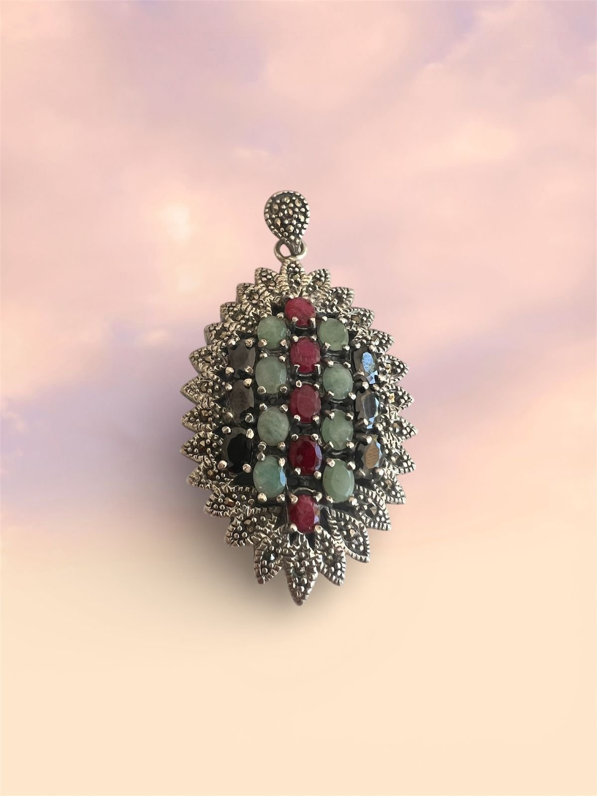 Colgante Delujo Multipiedras Multifacetadas - Imagen 3