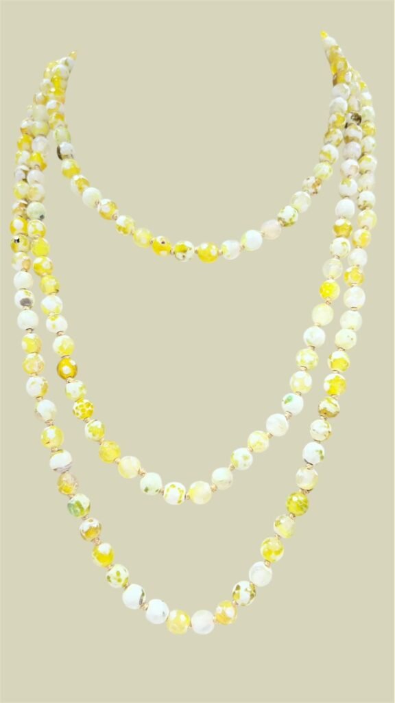 Collar Agatas Amarillas