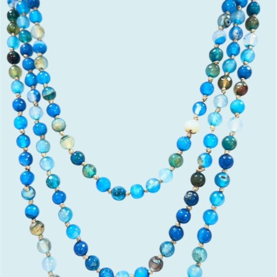 Collar XL Agatas Celeste