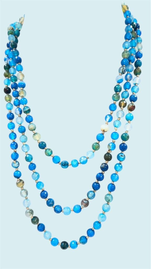 Collar XL Agatas Celeste