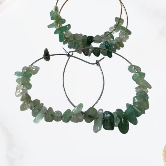 Aros de Cuarzo Verde