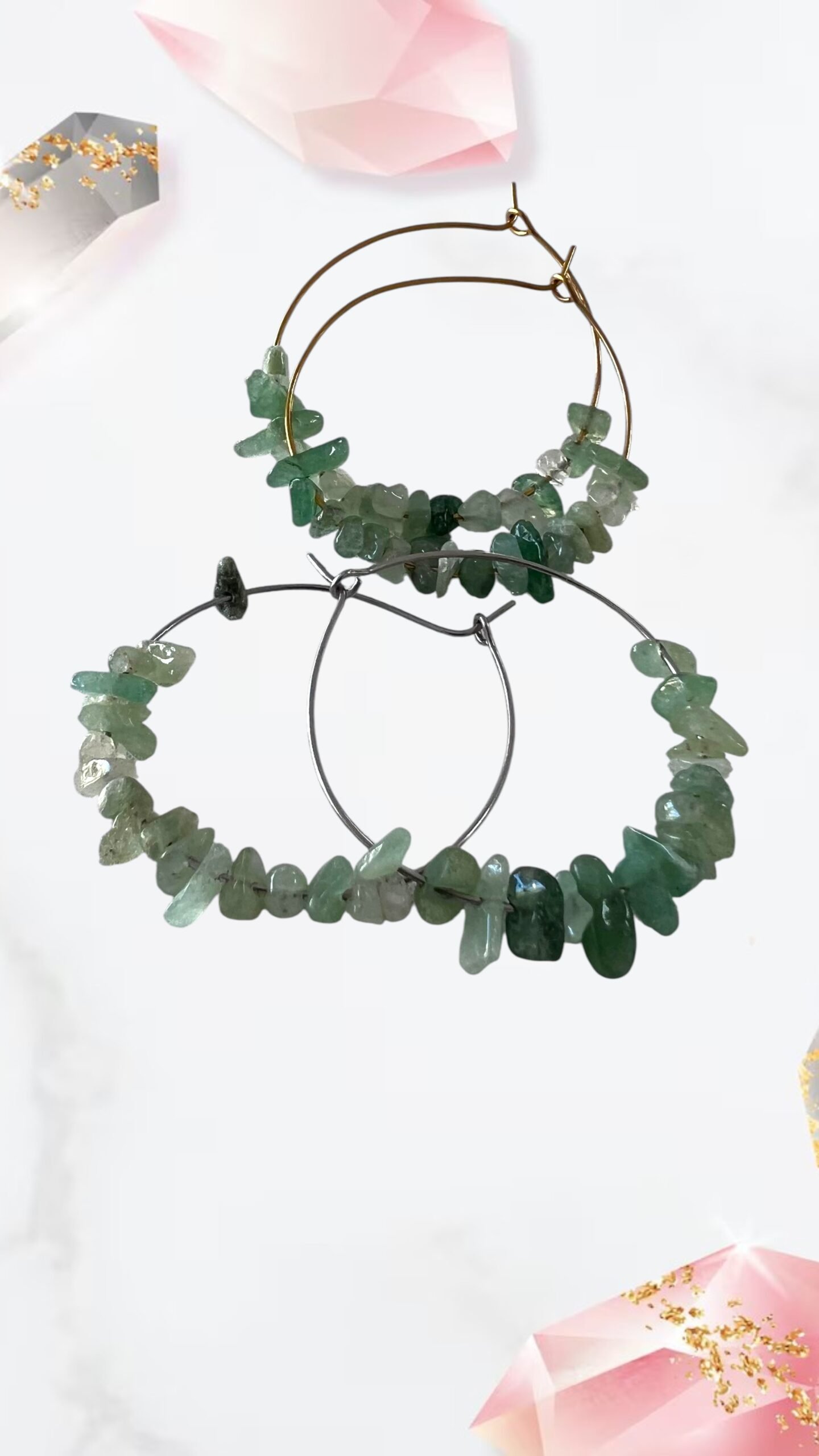 Aros de Cuarzo Verde