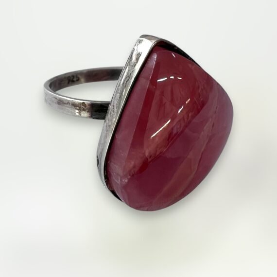 Anillo de Rodocrosita Ortiz de Gota y Plata