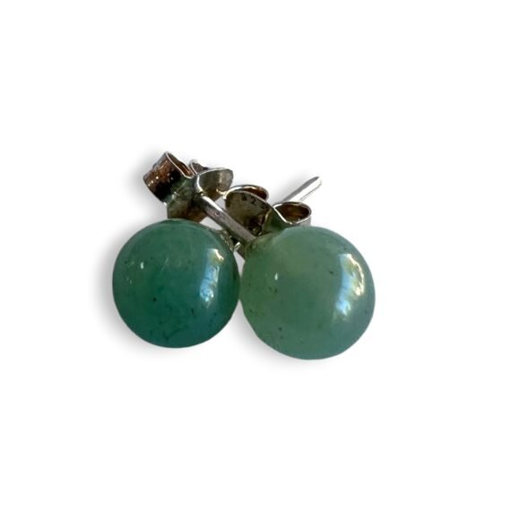 Aros de cuarzo verde pasante