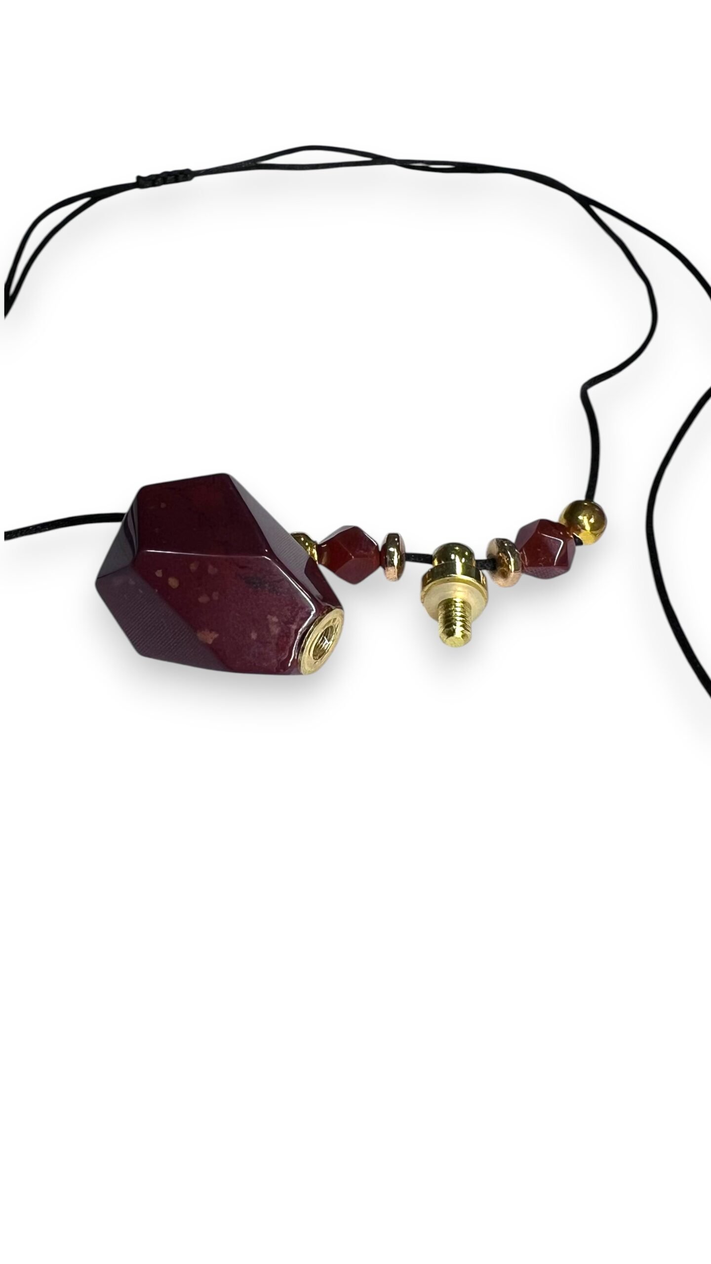 Collar Perfumero de Jaspe rojo