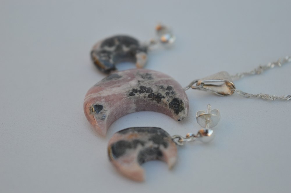 Set Luna Rodocrosita con Aros - Imagen 2